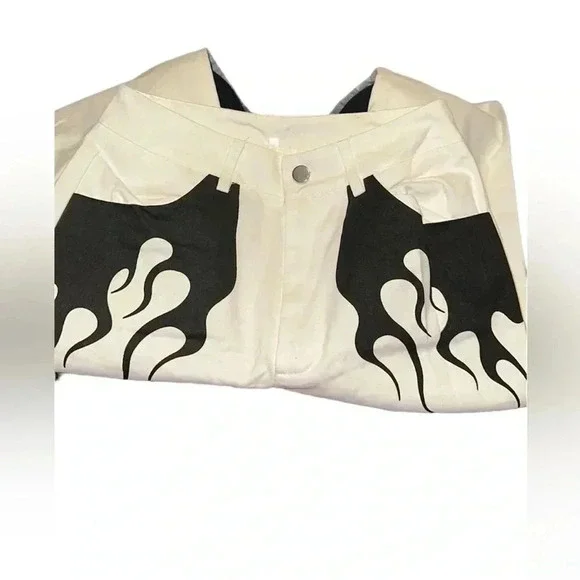 Flare leg white pants woman’s y2k waist 13.5, rise 9, inseam 29 - Picture 3 of 6